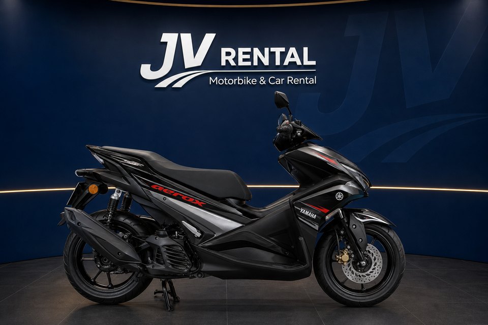 Yamaha Aerox rental motorbike premium studio image